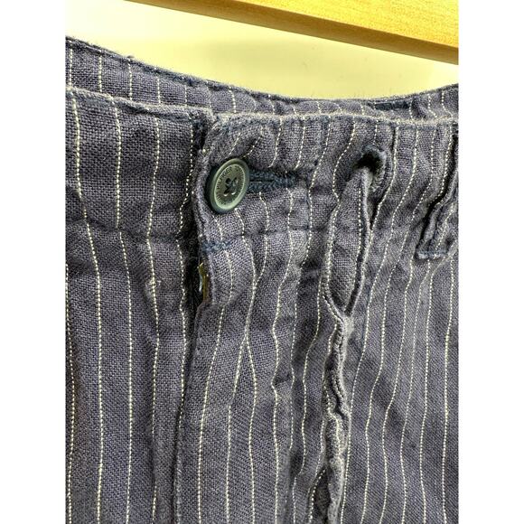 Tommy Hilfiger Striped Linen Blend Pants Drawstring Waist Casual Trousers Large - Picture 6 of 8